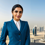 Empowered Businesswoman**

"A professional Arab businesswoman in a tailored, fully clothed, modest business suit, standing confidently in a modern office setting with Dubai's skyline in the background, appropriate attire, safe for work, perfect anatomy, natural proportions, professional photograph, high quality, family-friendly."

**